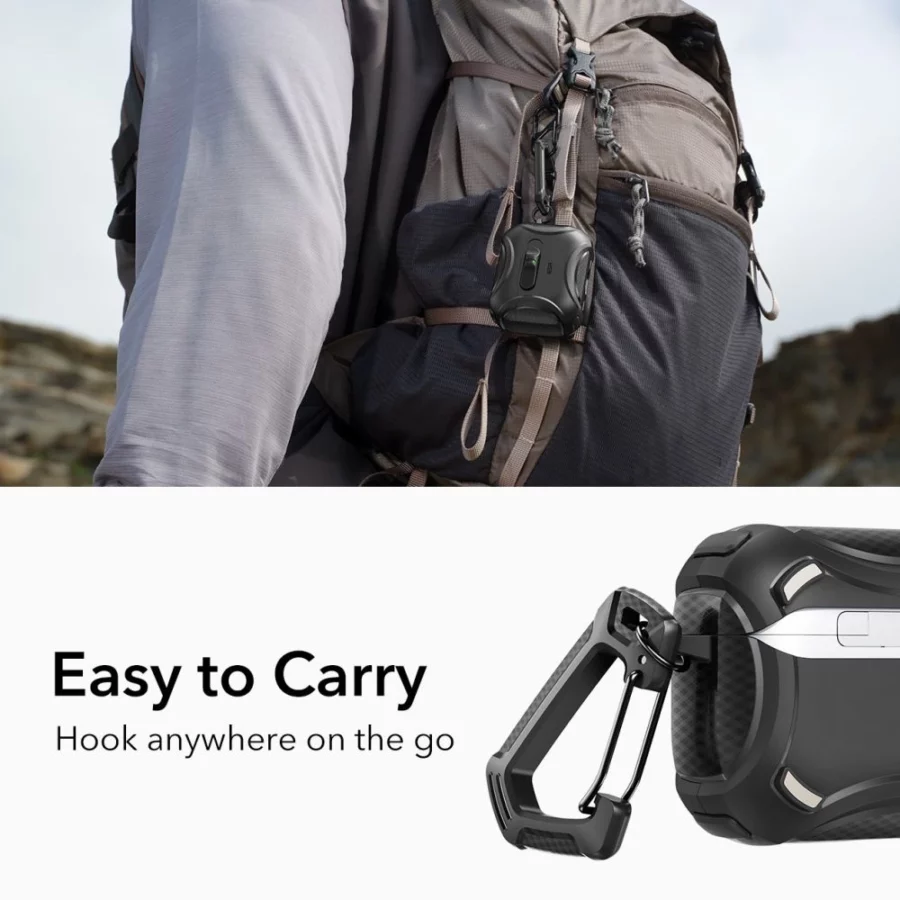 Etui ESR Cyber FlickLock MagSafe na AirPods Pro 3 - czarne