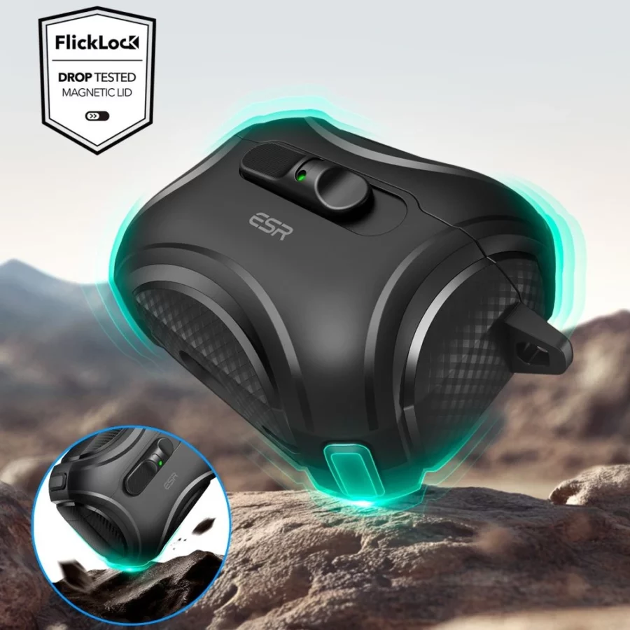 Etui ESR Cyber FlickLock MagSafe na AirPods Pro 3 - czarne