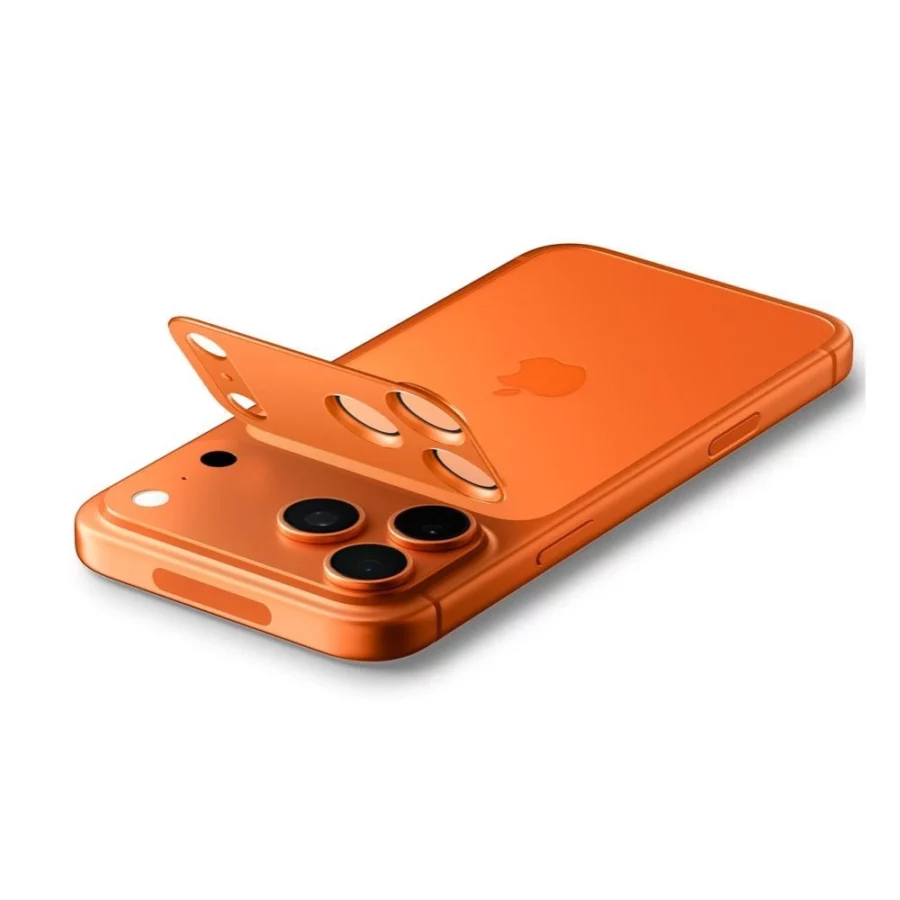 Szkło na obiektyw Spigen Optik Pro XL na iPhone 17 Pro Max - pomarańczowe