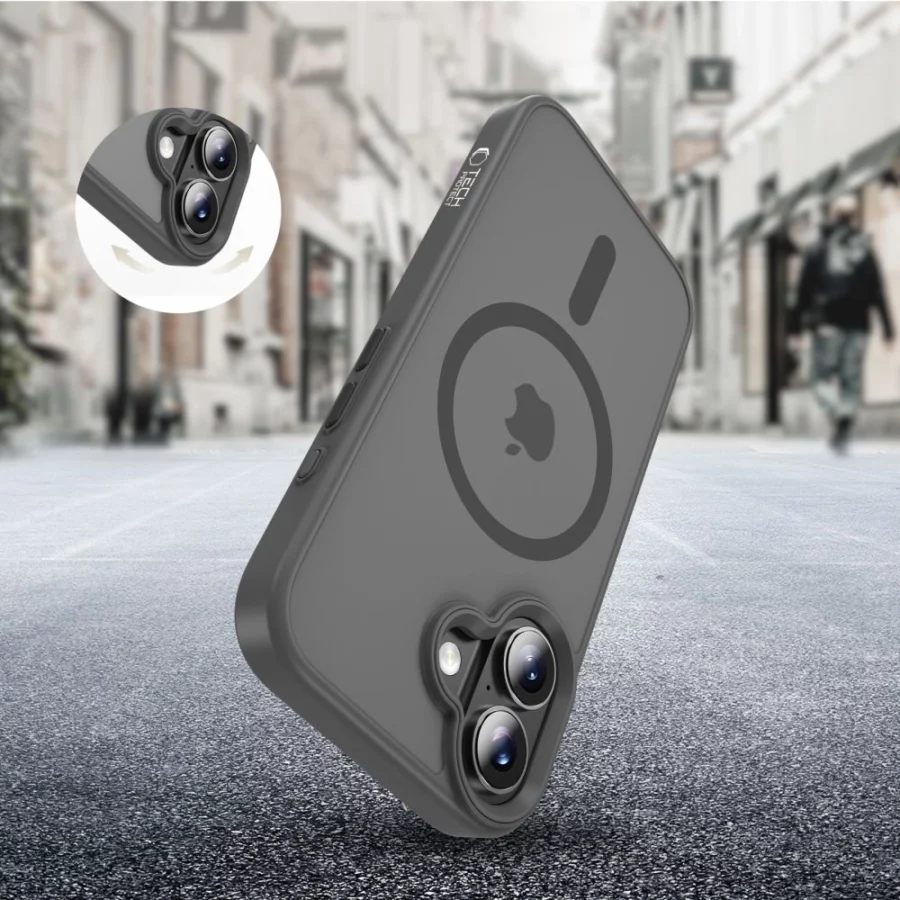 Etui Tech-Protect MagMat MagSafe na iPhone 17 - szare
