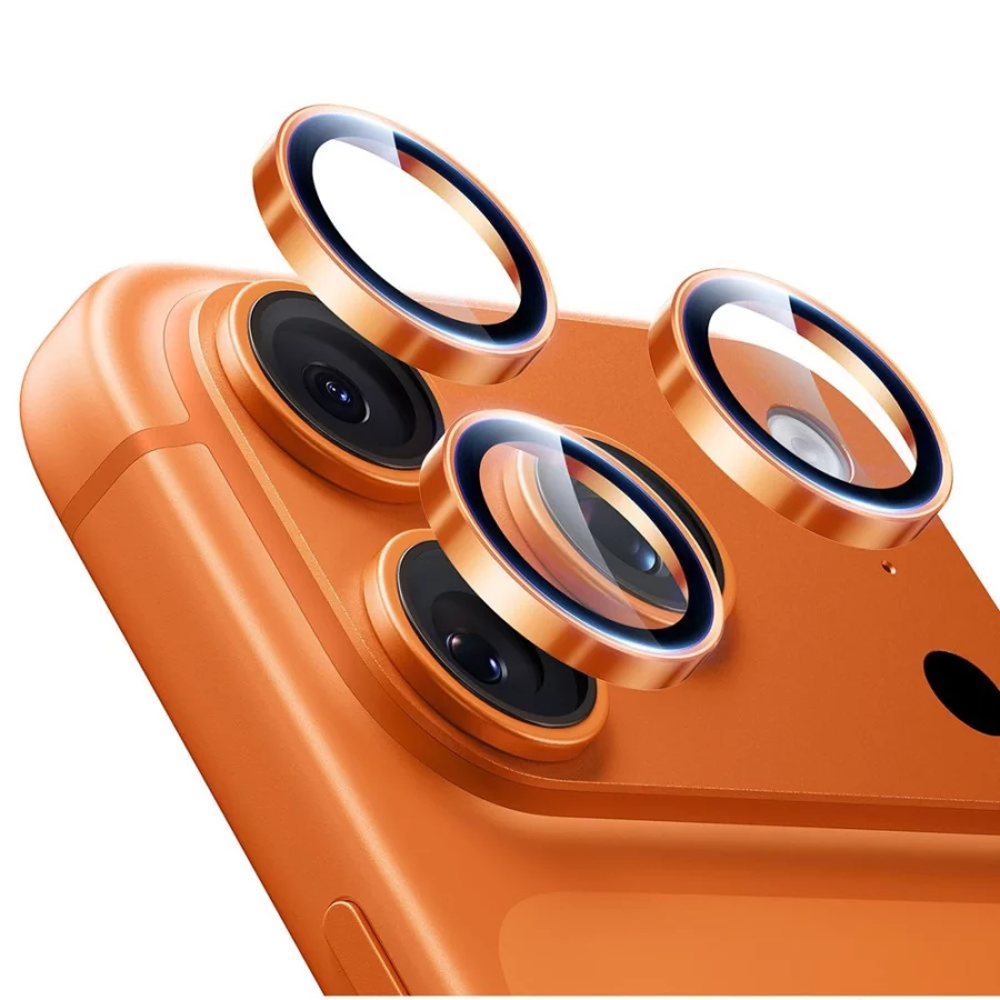 Szkło na obiektyw ESR Armorite na iPhone 17 Pro  / Max / 15 Pro / Max / 16 Pro / Max / 17 Pro / Max - pomarańczowe
