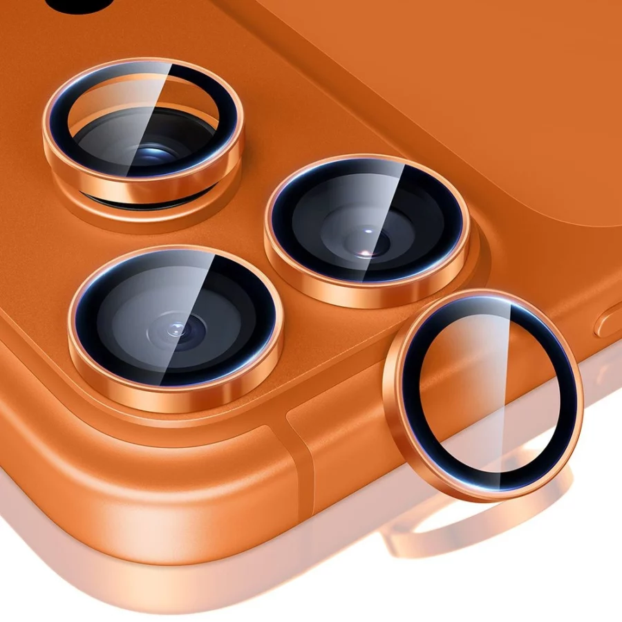 Szkło na obiektyw ESR Armorite na iPhone 17 Pro  / Max / 15 Pro / Max / 16 Pro / Max / 17 Pro / Max - pomarańczowe