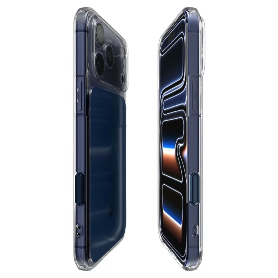 Etui Spigen Thin Fit MagSafe na iPhone 17 Pro Max - przezroczysto-granatowe