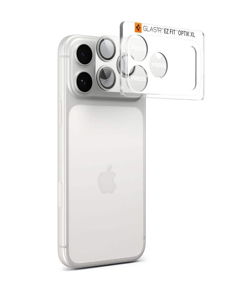 Szkło na obiektyw Spigen Optik Pro XL na iPhone 17 Pro Max - srebrne