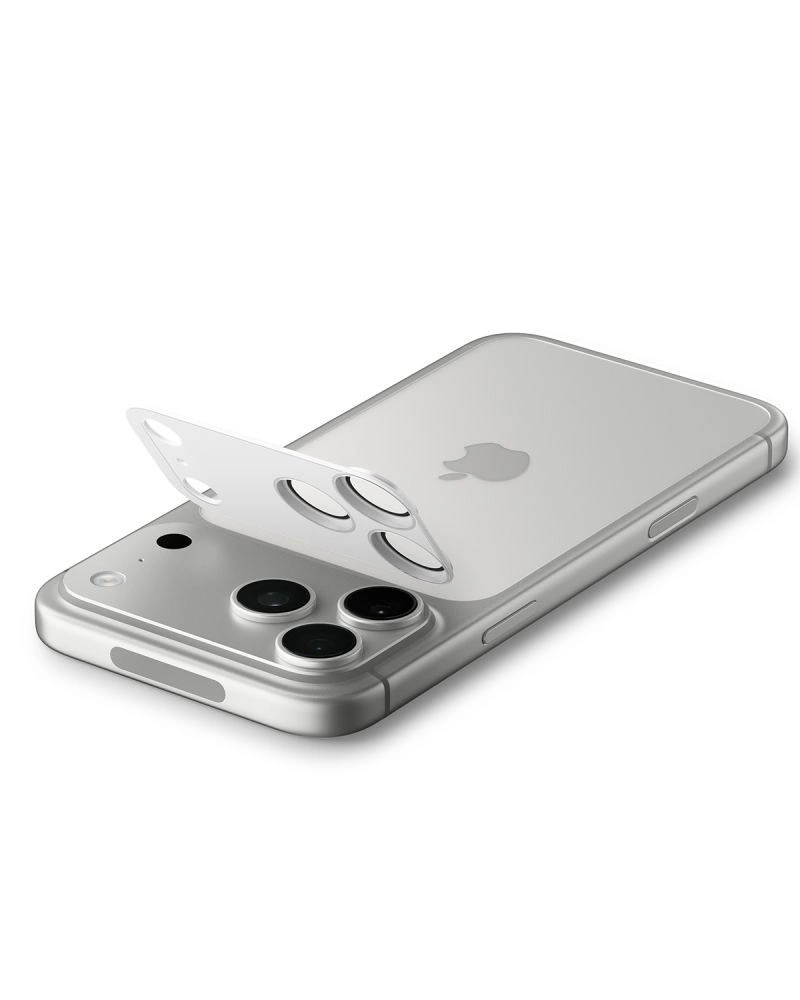 Szkło na obiektyw Spigen Optik Pro XL na iPhone 17 Pro Max - srebrne
