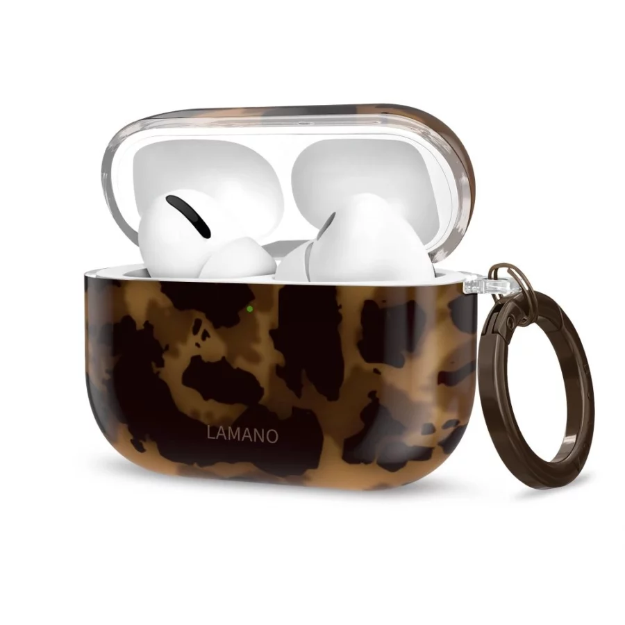 Etui Tech-Protect Lamano na AirPods Pro 3 - czarno-brązowy