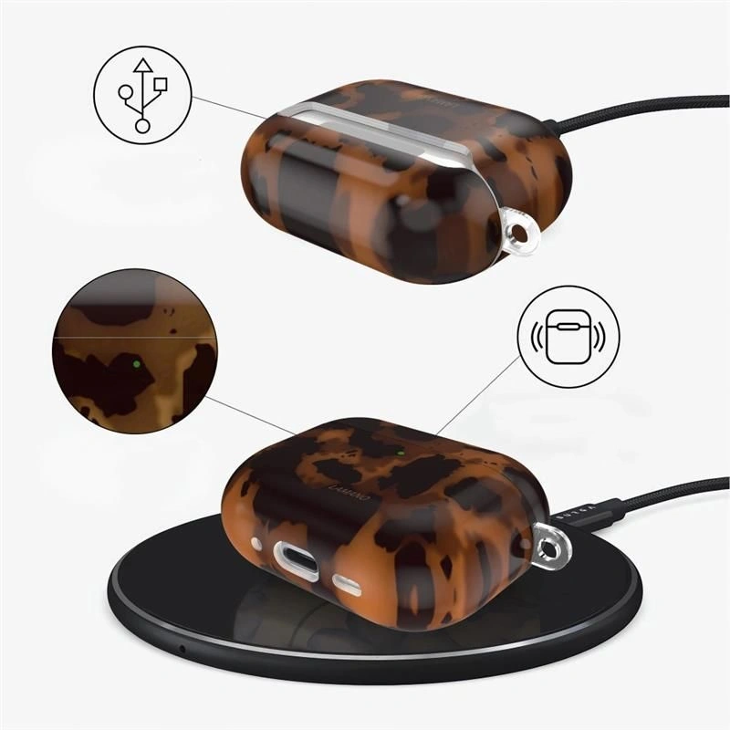Etui Tech-Protect Lamano na AirPods Pro 3 - czarno-brązowy