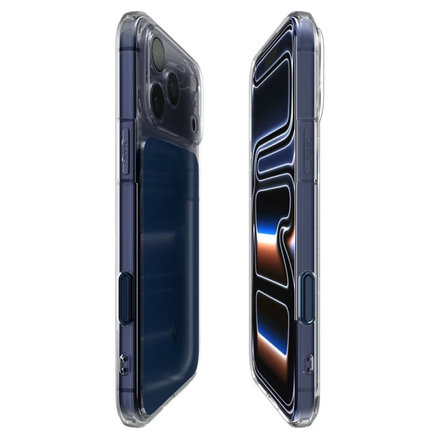 Etui Spigen Thin Fit MagSafe na iPhone 17 Pro - przezroczysto-granatowe
