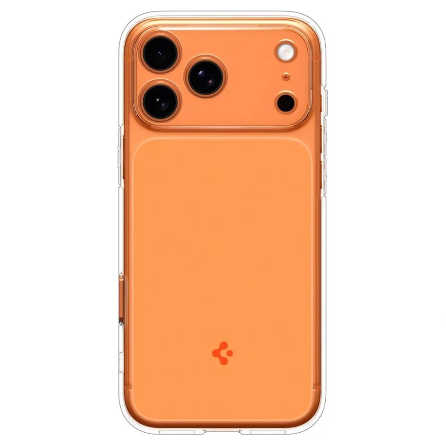 Etui Spigen Thin Fit MagSafe na iPhone 17 Pro - przezroczysto-pomarańczowe