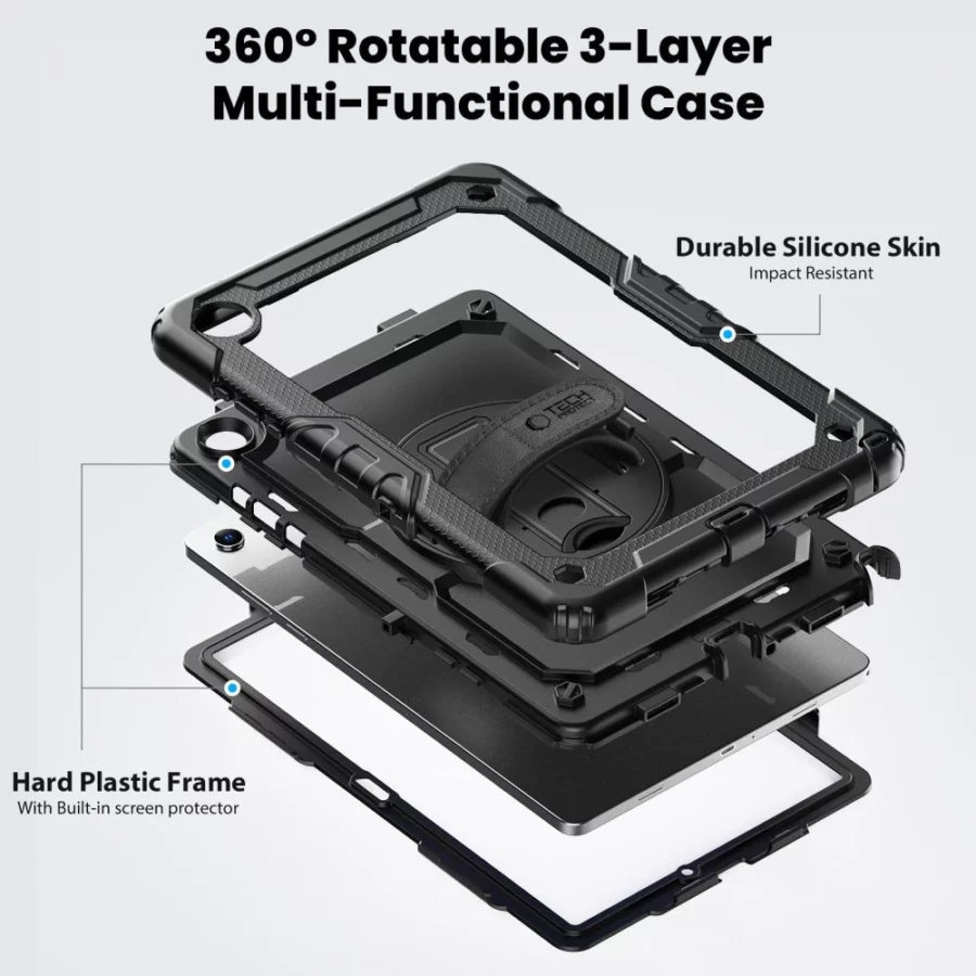 Etui Tech-Protect Solid na Samsung Galaxy Tab A9+ / A11+ Plus 11.0 X210 / X215 / X216 / X230 / X235 / X236 - czarne