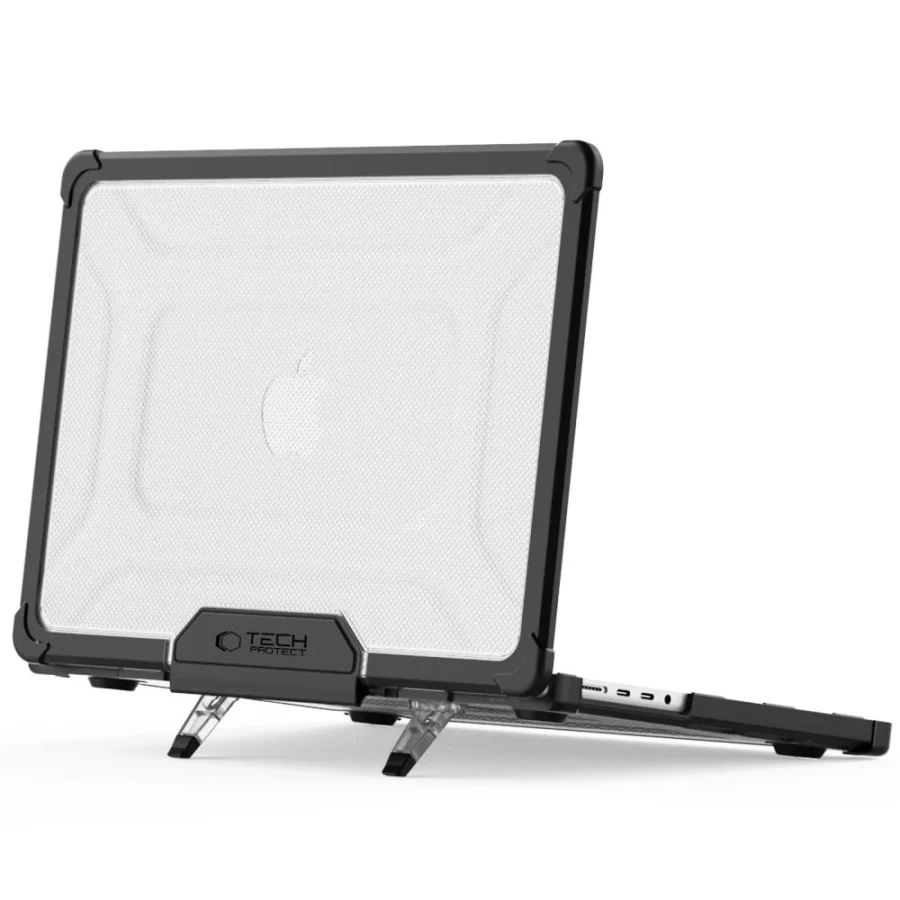 Etui Tech-Protect SmartShell Pro na Macbook Pro 14 M1 / M2 / M3 / M4 / M5 2021-2025 - czarno-przezroczyste