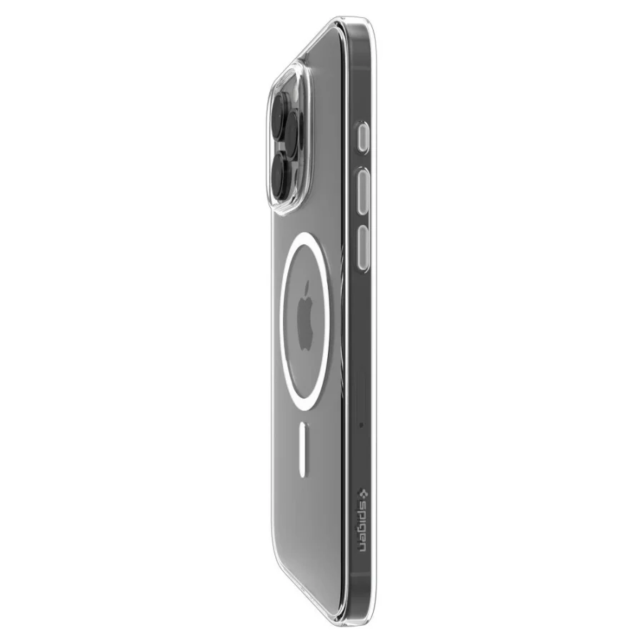 Etui Spigen Thin Fit MagSafe na iPhone 16 Pro - przezroczysto-białe