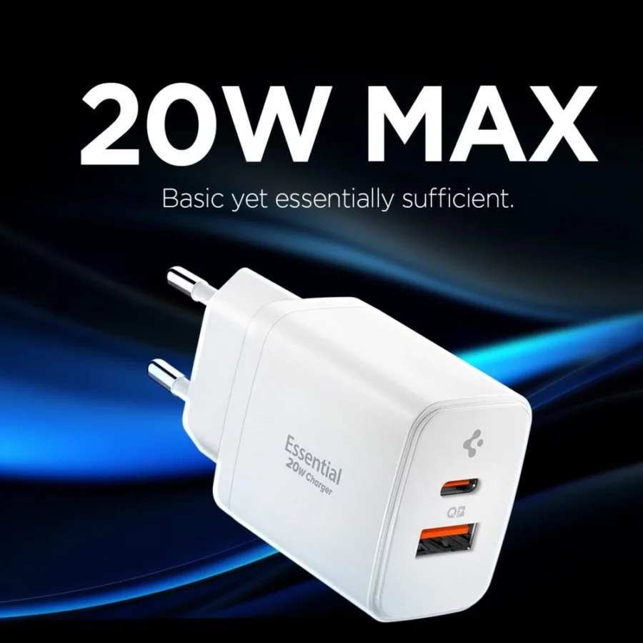 Ładowarka sieciowa Spigen Essential EE202EU 20W - biała