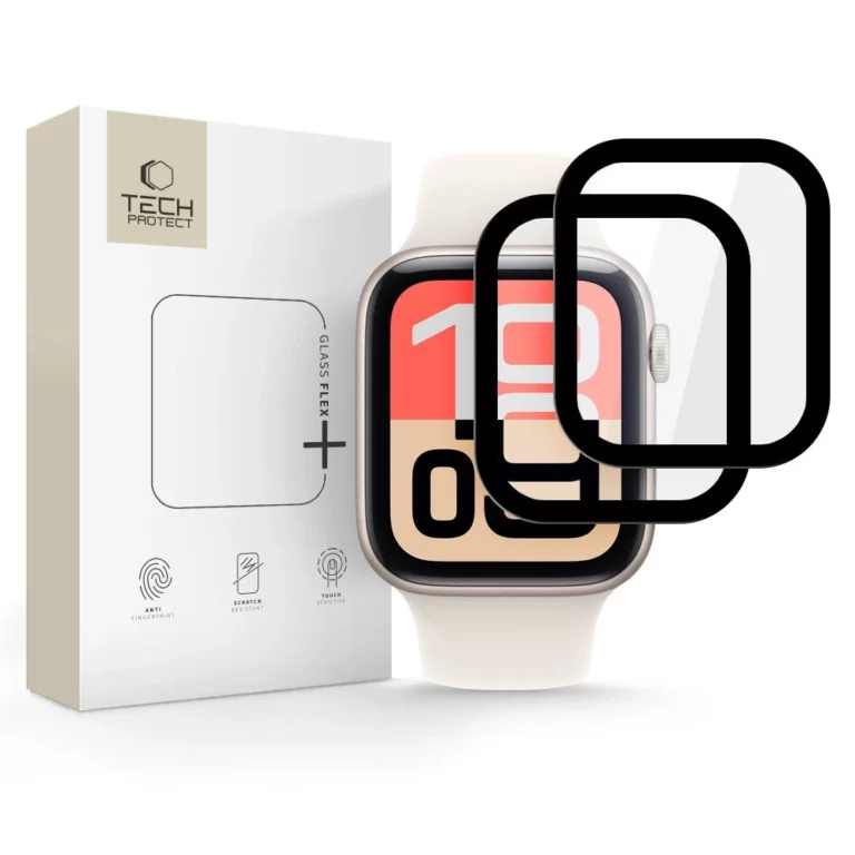Szkło Tech-Protect Glass Flex+ 2-pack na Apple Watch 40 mm - czarne