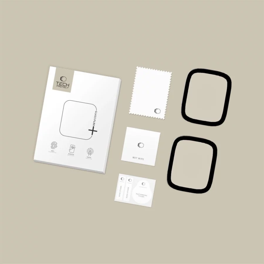 Szkło Tech-Protect Glass Flex+ 2-pack na Apple Watch 40 mm - czarne