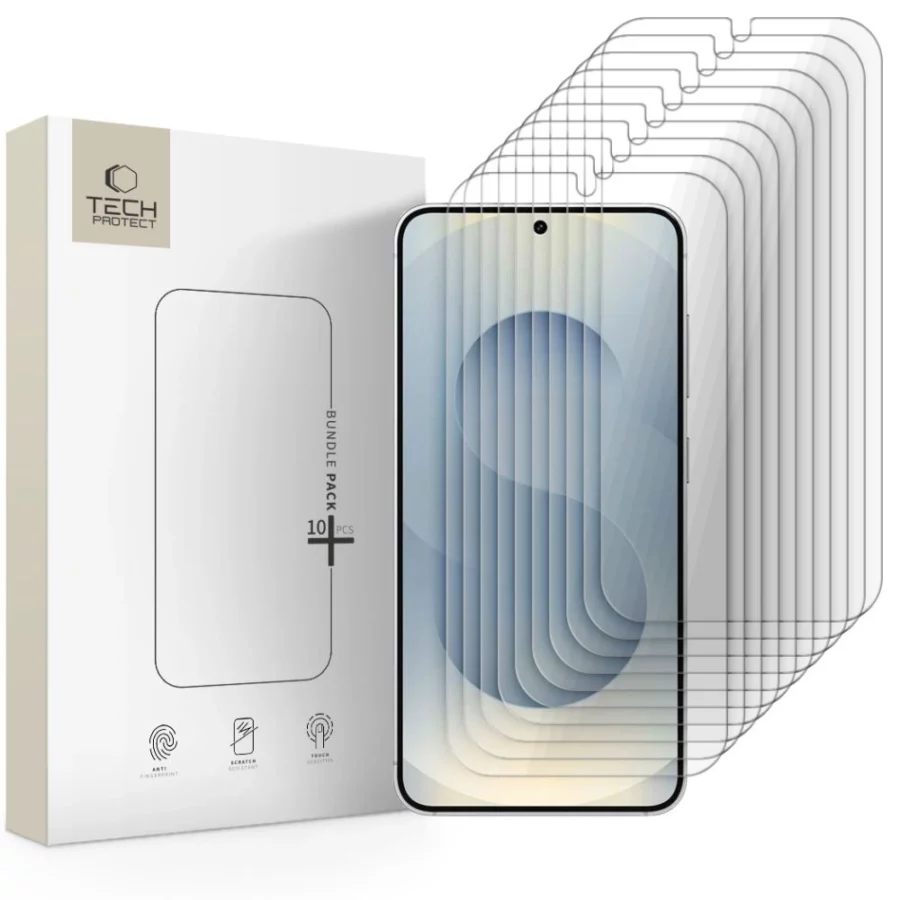 CLEAR Szkło Hartowane Tech-Protect Bundle 10-pack na Samsung Galaxy S24/S25