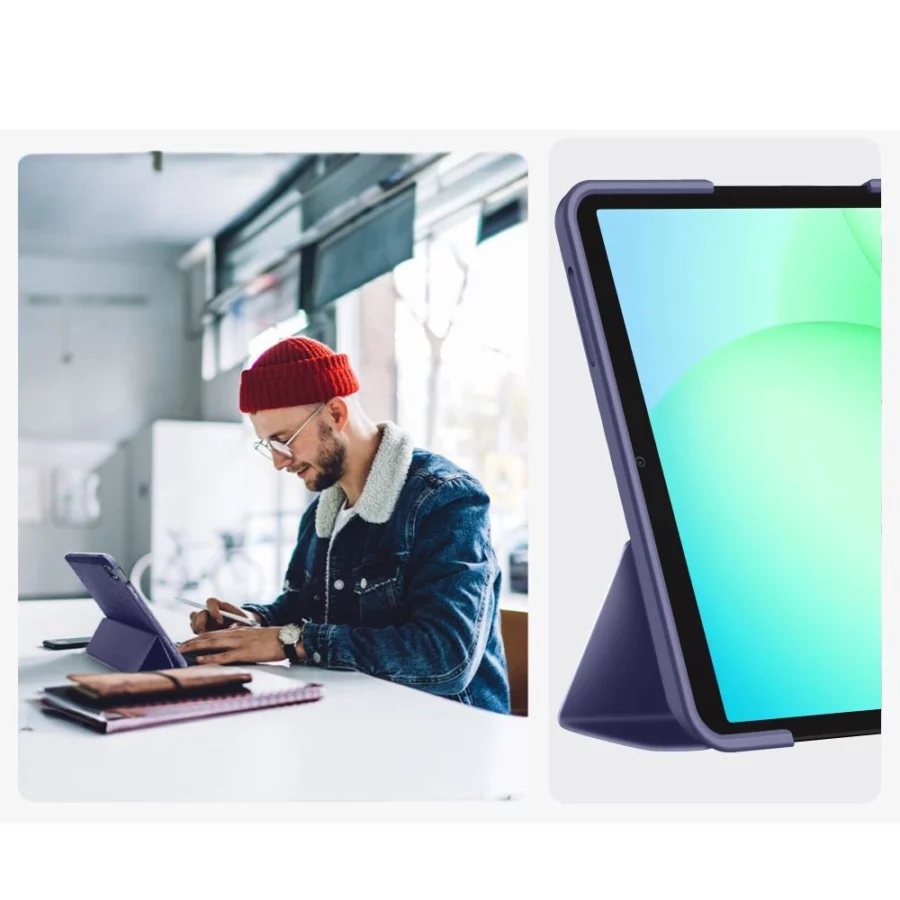 Etui TechProtect SmartCase na Samsung Galaxy Tab A9+ / A11+ Plus 11.0 X210 / X215 / X216 / X230 / X235 / X236 - granatowe