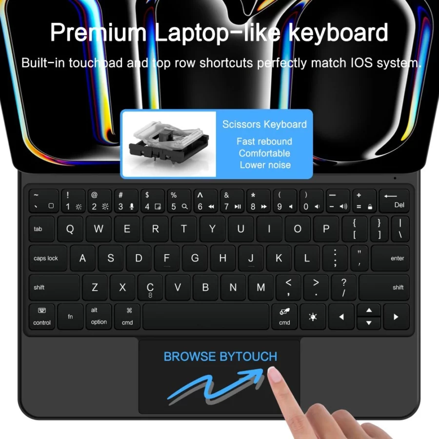Etui Tech-Protect SmartCase Magnetic na iPad Pro 13” 7 / 8 2024-2025 - czarne