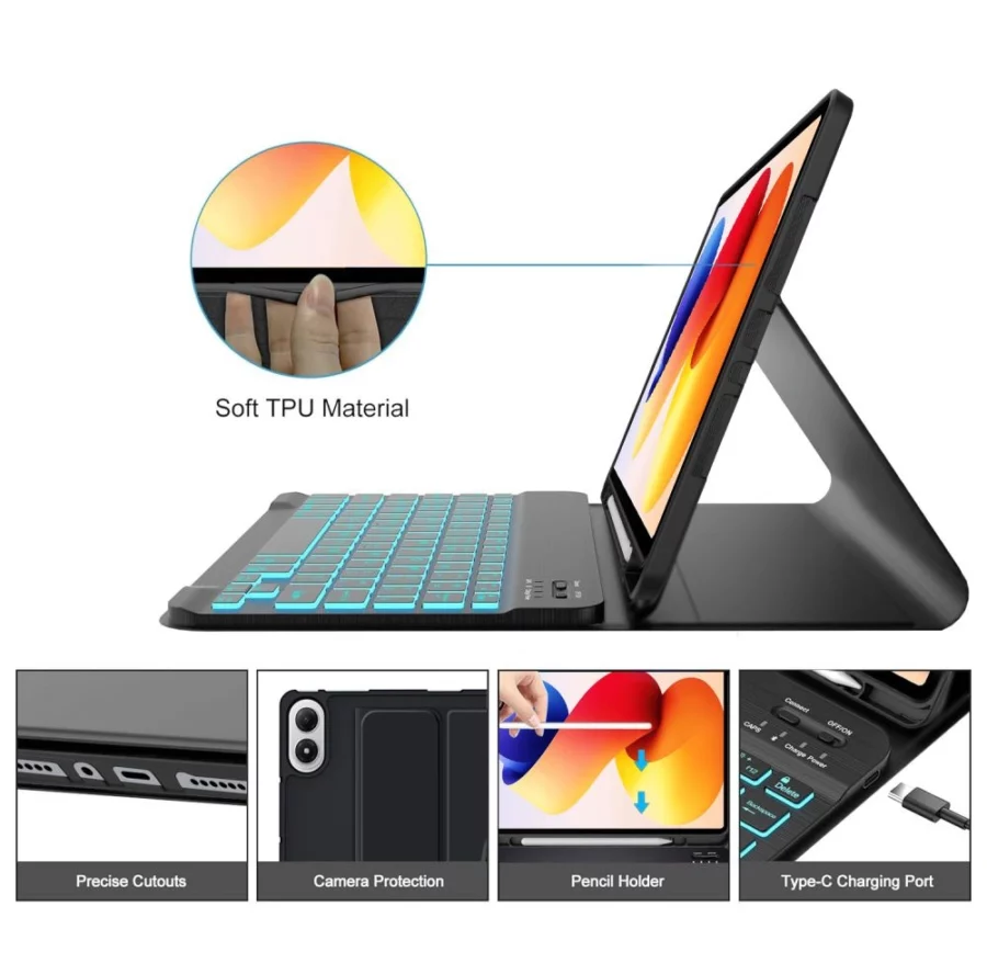 Etui Tech-Protect SC Pen na Xiaomi Poco Pad M1 / Redmi Pad 2 Pro 12.1 - czarne