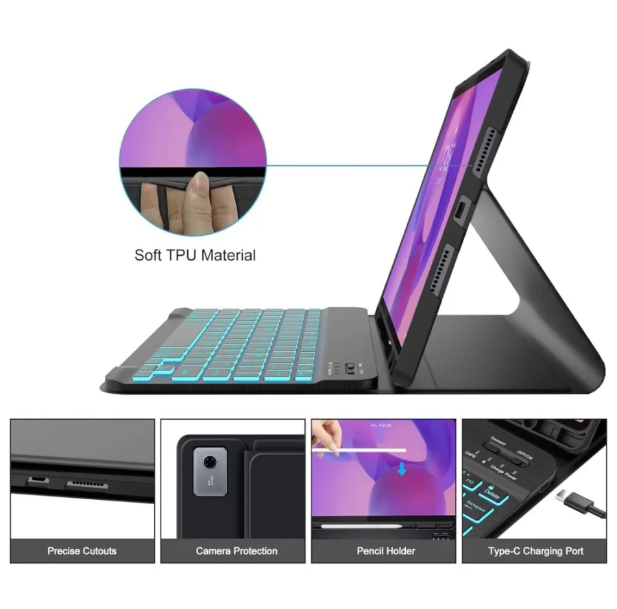 Etui Tech-Protect SC Pen na Lenovo Idea Tab Plus 12.1 TB-361 - czarne