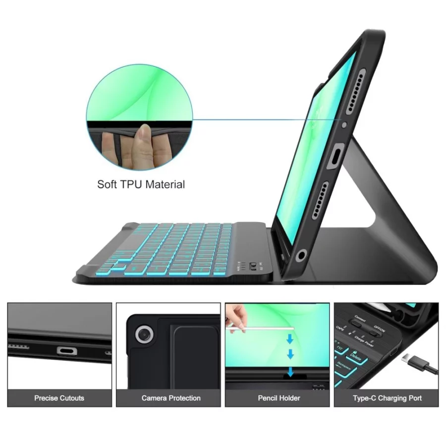 Etui Tech-Protect SC Pen na Samsung Galaxy Tab A9+ / A11+ Plus 11.0 X210 / X215 / X216 / X230 / X235 / X236 - czarne