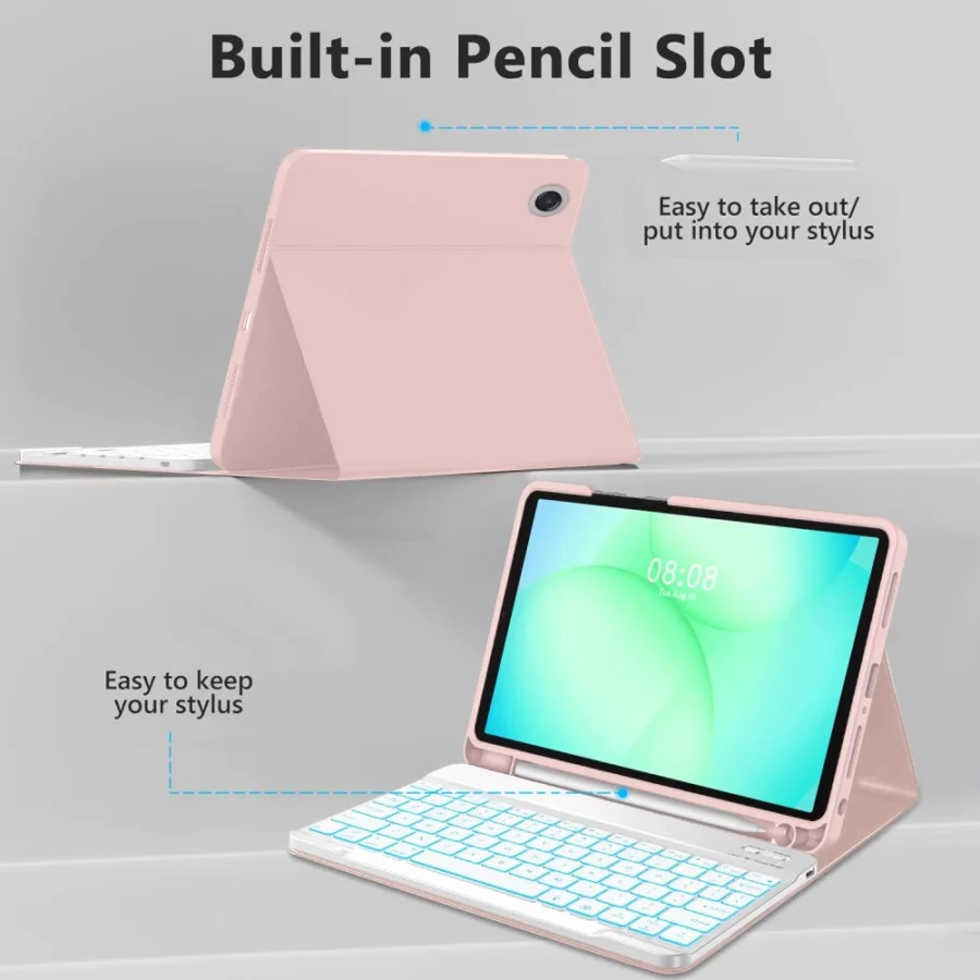 Etui Tech-Protect SC Pen na Samsung Galaxy Tab A9+ / A11+ Plus 11.0 X210 / X215 / X216 / X230 / X235 / X236 - różowe