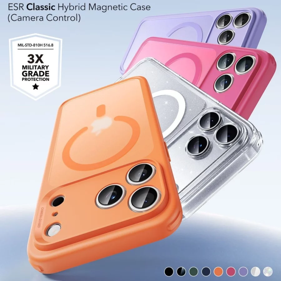 Etui ESR Classic Hybrid MagSafe na iPhone 17 Pro Max - przezroczysto-pomarańczowe