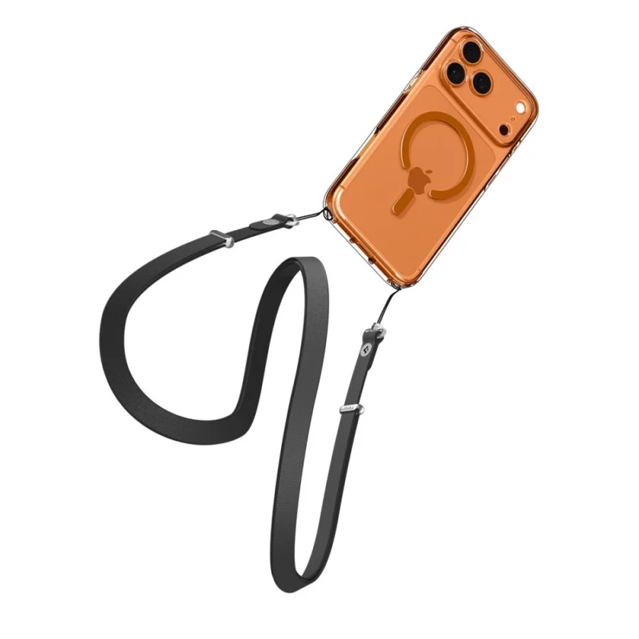 Etui Spigen Ultra Hybrid MagSafe na iPhone 17 Pro Max - przezroczysto-pomarańczowe