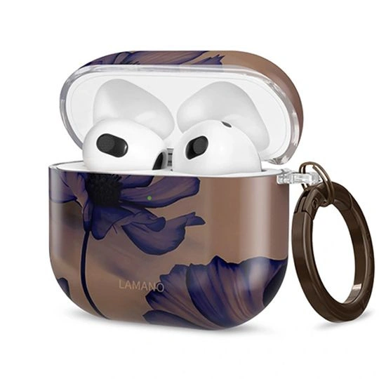 Etui Tech-Protect Lamano na AirPods 4 - brązowo-fioletowe