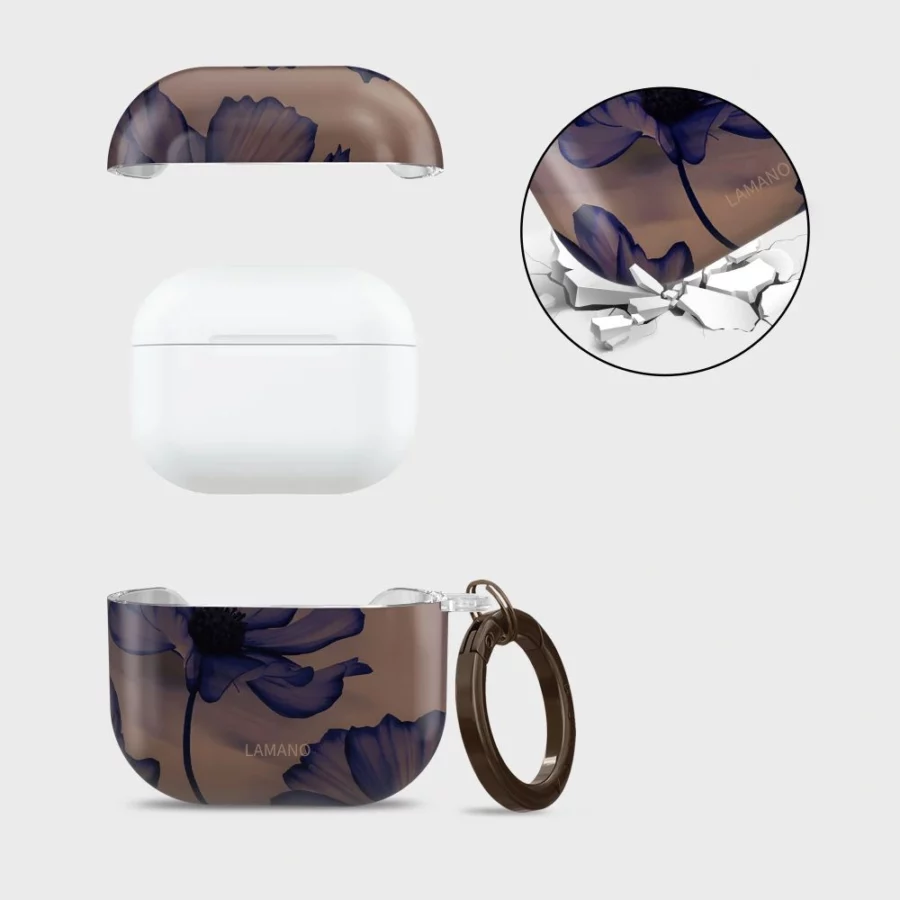 Etui Tech-Protect Lamano na AirPods 4 - brązowo-fioletowe