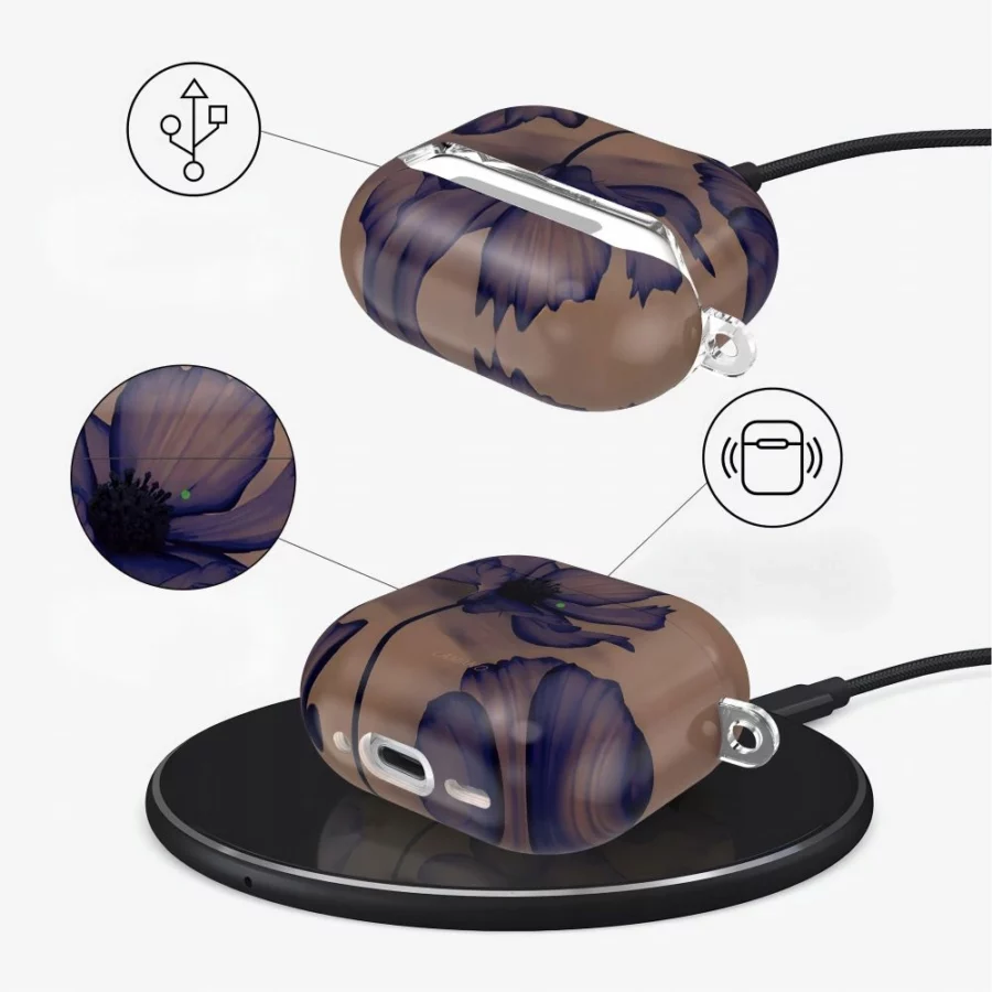 Etui Tech-Protect Lamano na AirPods 4 - brązowo-fioletowe
