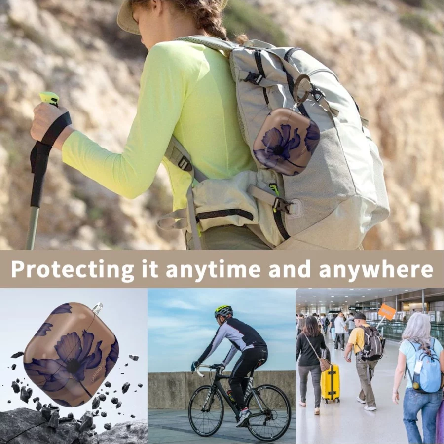 Etui Tech-Protect Lamano na AirPods 4 - brązowo-fioletowe