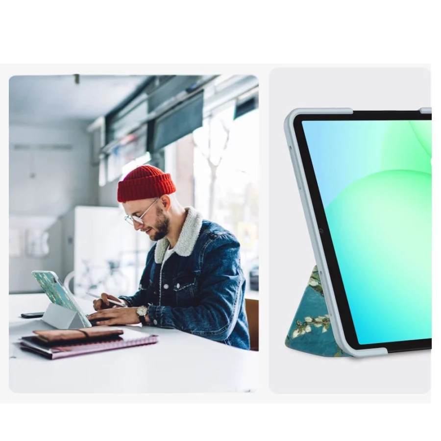 Etui TechProtect SmartCase na Samsung Galaxy Tab A9+ / A11+ Plus 11.0 X210 / X215 / X216 / X230 / X235 / X236 - niebiesko-białe