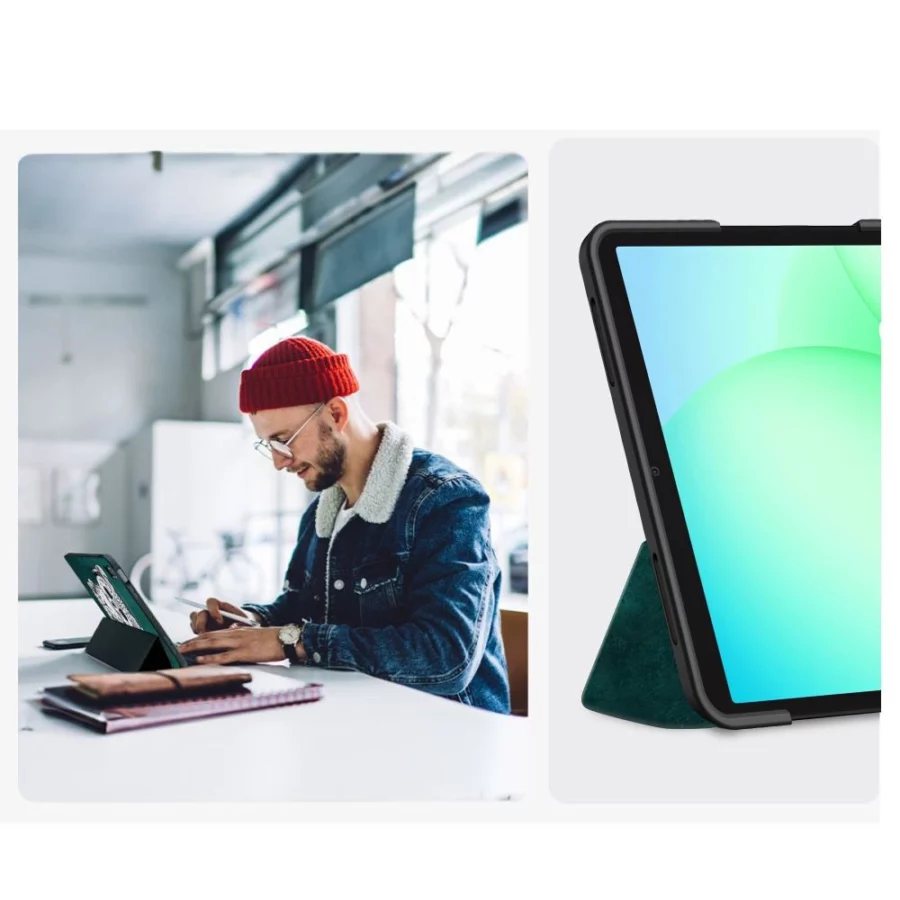 Etui TechProtect SmartCase na Samsung Galaxy Tab A9+ / A11+ Plus 11.0 X210 / X215 / X216 / X230 / X235 / X236 - zielone