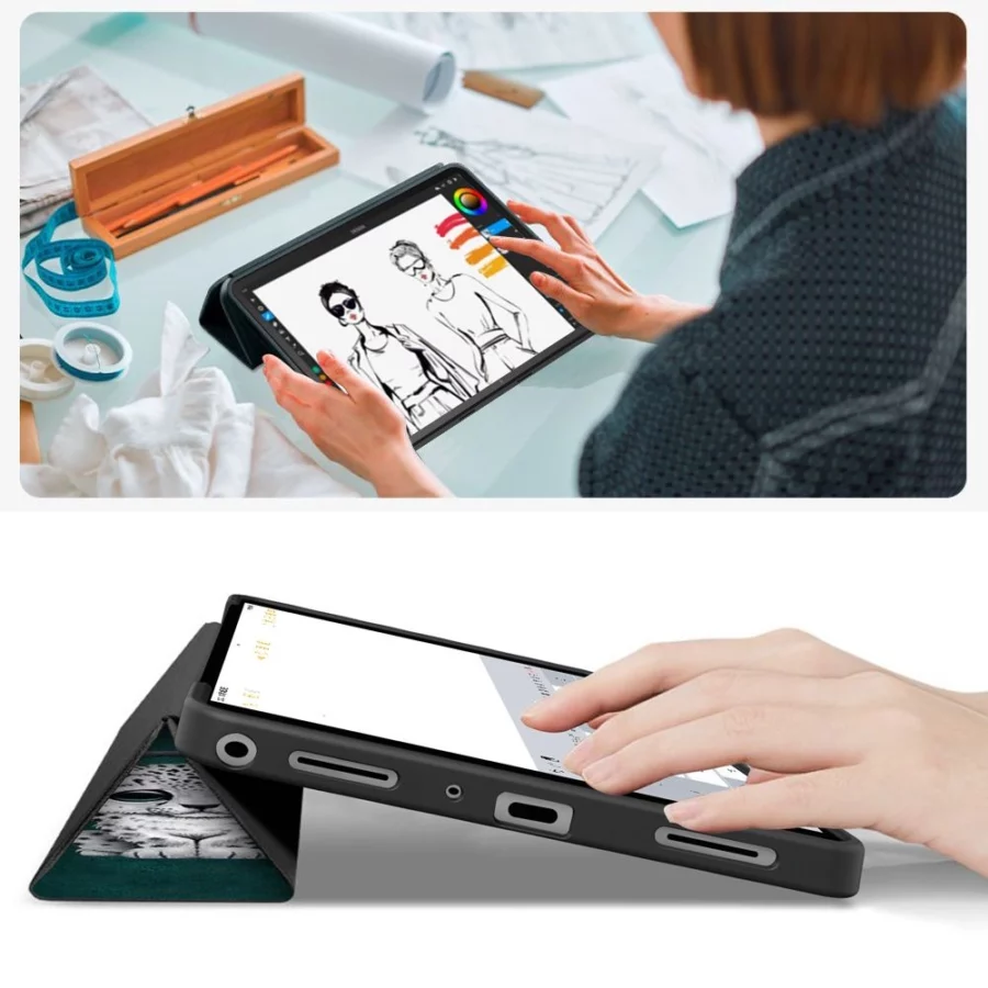 Etui TechProtect SmartCase na Samsung Galaxy Tab A9+ / A11+ Plus 11.0 X210 / X215 / X216 / X230 / X235 / X236 - zielone