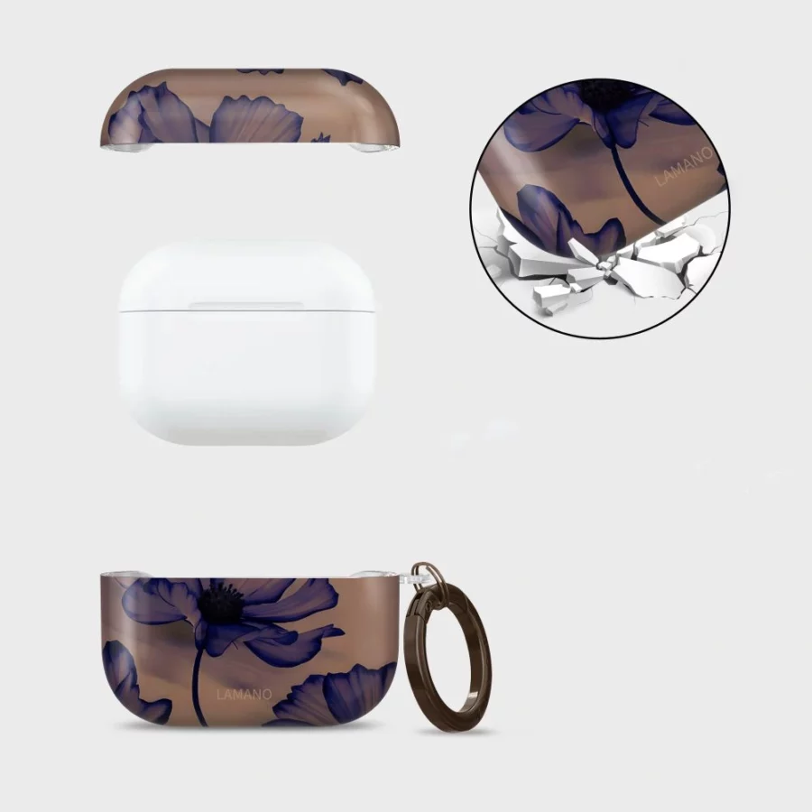Etui Tech-Protect Lamano na AirPods Pro 1 / 2 - brązowo-fioletowe