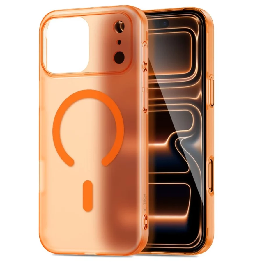 Etui Tech-Protect Magslim MagSafe na iPhone 17 Pro - pomarańczowe