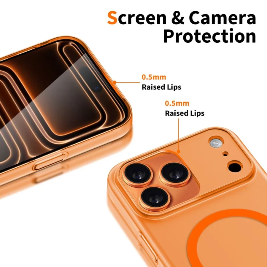 Etui Tech-Protect Magslim MagSafe na iPhone 17 Pro Max - pomarańczowe