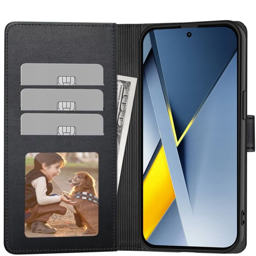 Etui Tech-Protect Wallet na Xiaomi Poco F8 Ultra - czarne