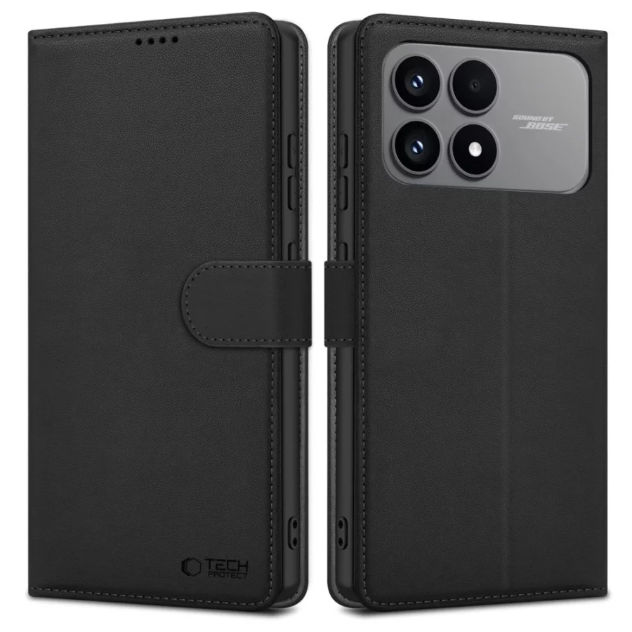 Etui Tech-Protect Wallet na Xiaomi Poco F8 - czarne