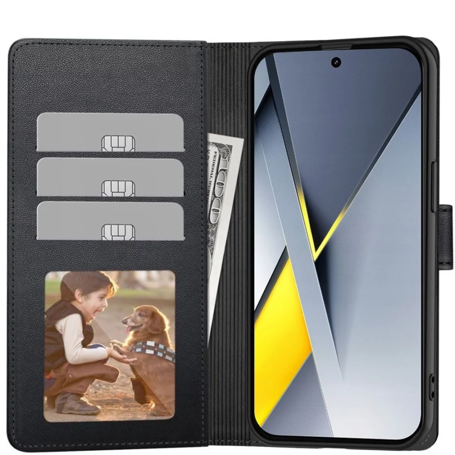 Etui Tech-Protect Wallet na Xiaomi Poco F8 - czarne