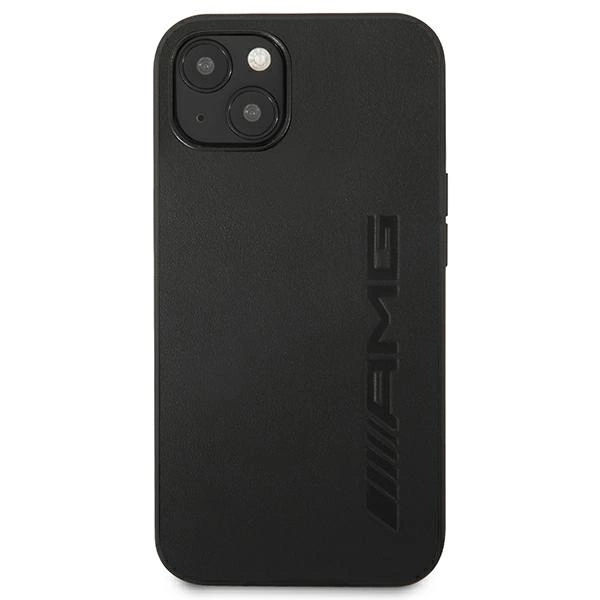 Etui Mercedes AMG Leather Hot Stamped na iPhone 13 / 14 / 15 - czarne
