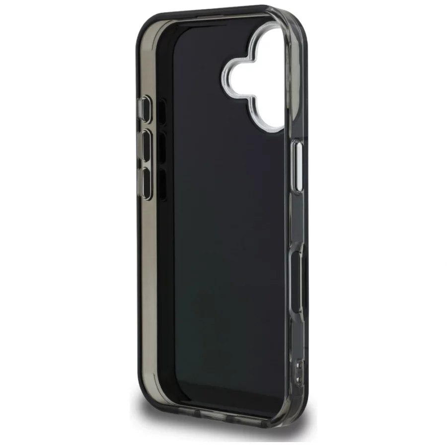 Etui Karl Lagerfeld IML Aquarelle Choupette & Logo na iPhone 16 - czarne