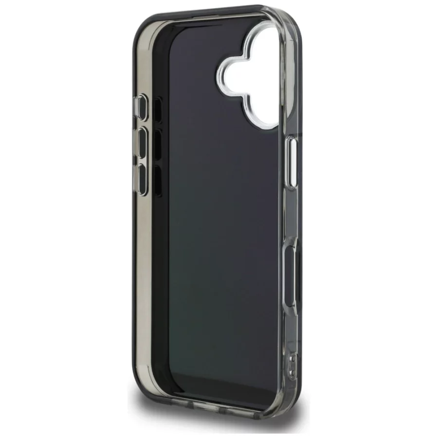 Etui Karl Lagerfeld IML Aquarelle Karl & Choupette & Logo na iPhone 16 - czarne
