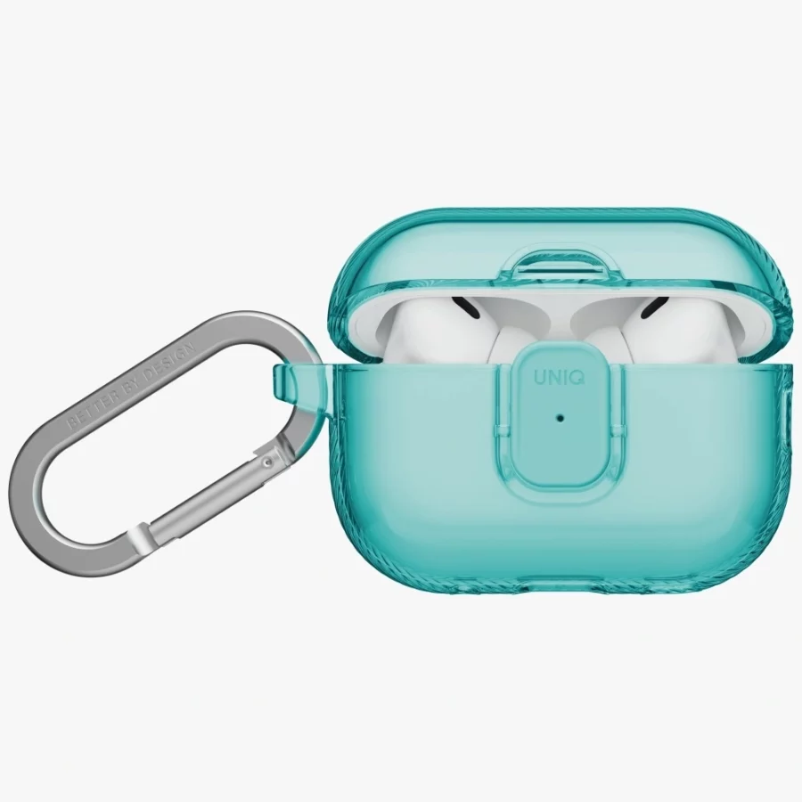 Etui UNIQ Glase Pro na AirPods Pro 3 Lock Case - przezroczysto-niebieski
