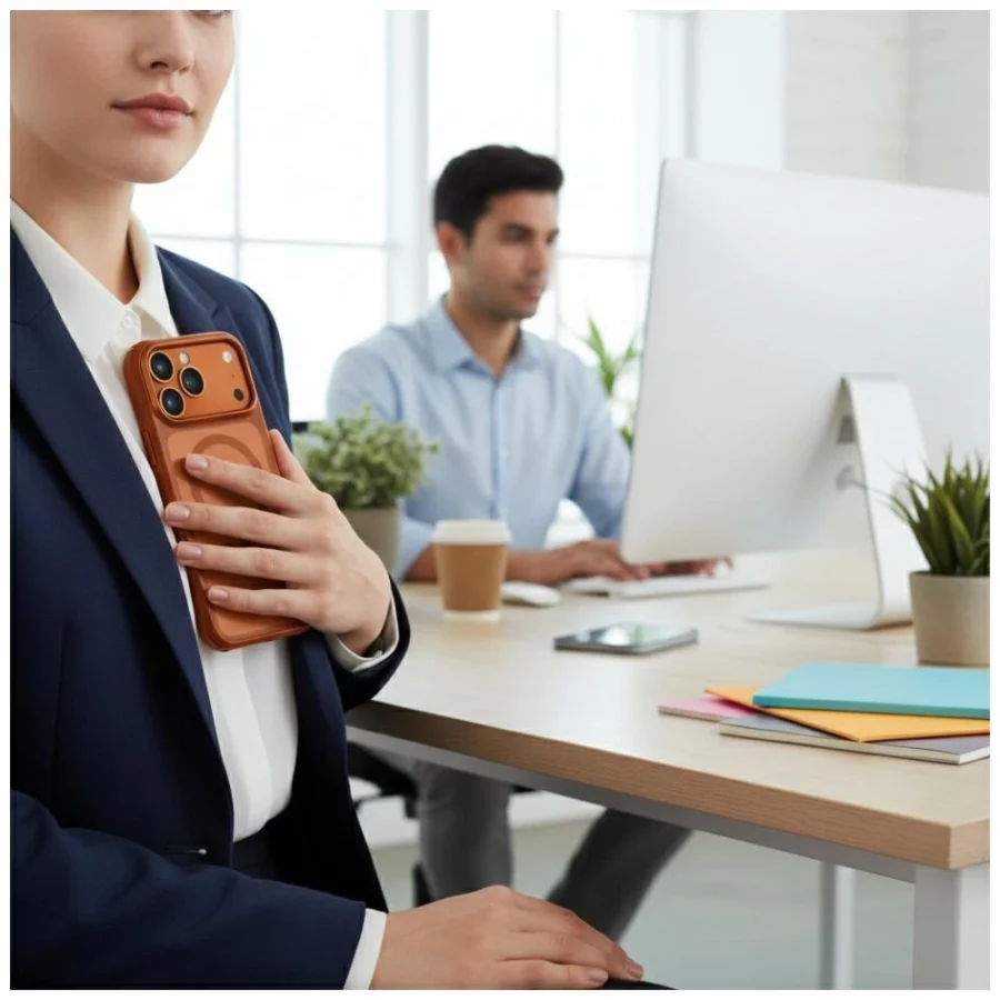 Etui UNIQ Veren na iPhone 17 Pro Max Magclick Charging - pomarańczowe