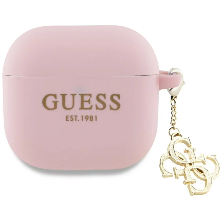 Etui Guess AirPods 4 cover Silicone 4G Charm - różowe