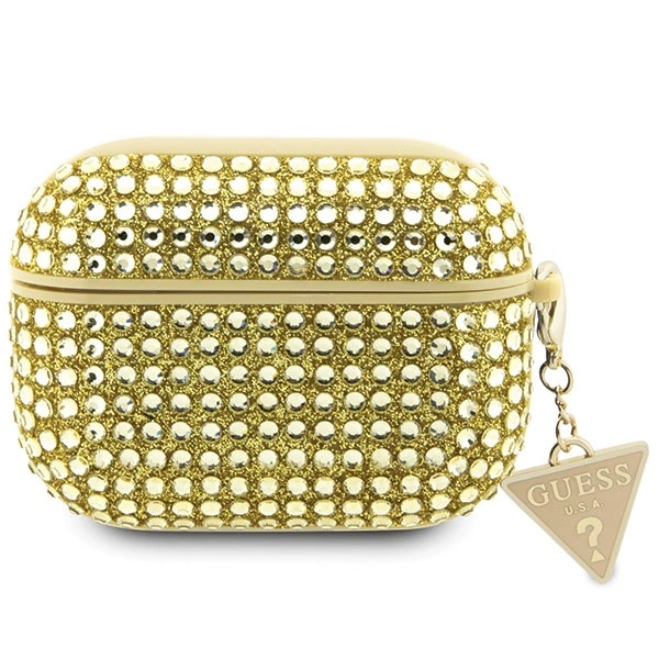 Etui Guess Rhinestone Triangle na AirPods Pro 2 (2022/2023) - złote