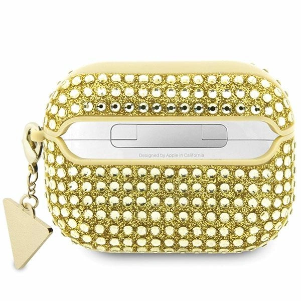 Etui Guess Rhinestone Triangle na AirPods Pro 2 (2022/2023) - złote