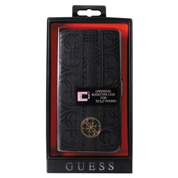Etui Guess 4G Heritage Book Universal L 4.6" - 5.2" - czarne
